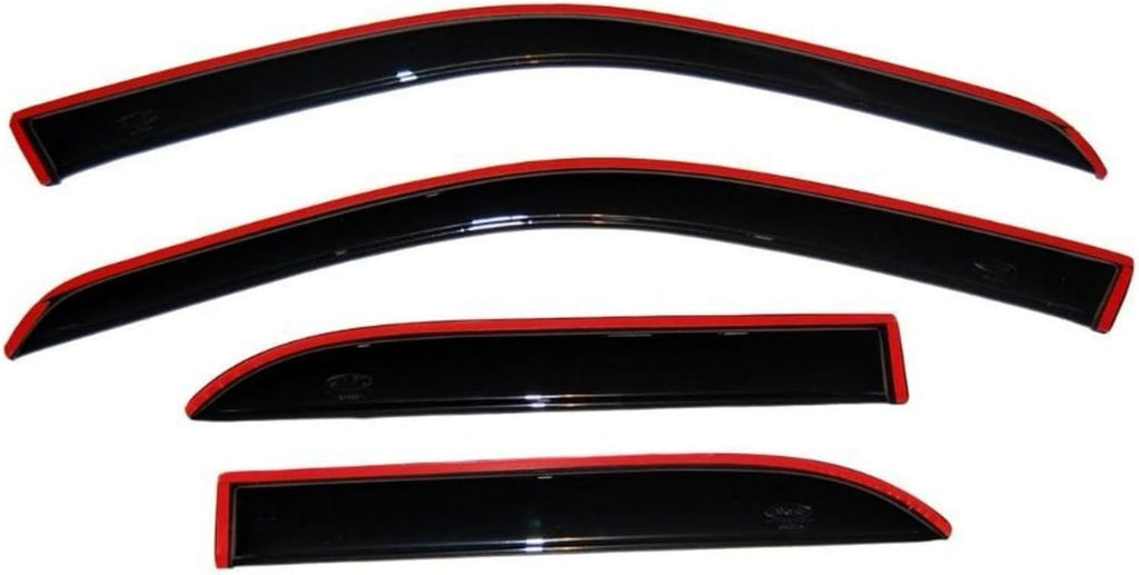 [AVS] In-Channel Rain Guards for 1999 - 2007 Mazda B3000; 1999 - 2009 Mazda B4000 Extended Cab; 1999 - 2011 Ford Ranger, SUPERCAB ONLY | Window Vent Visors, 2 Pcs. - Smoke | 192083