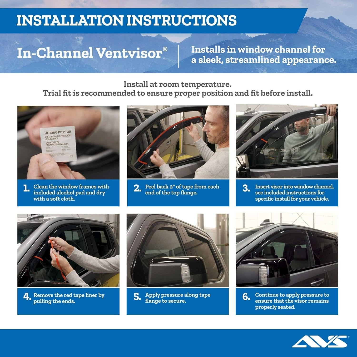 [AVS] In-Channel Rain Guards for 1999 - 2007 Mazda B3000; 1999 - 2009 Mazda B4000 Extended Cab; 1999 - 2011 Ford Ranger, SUPERCAB ONLY | Window Vent Visors, 2 Pcs. - Smoke | 192083