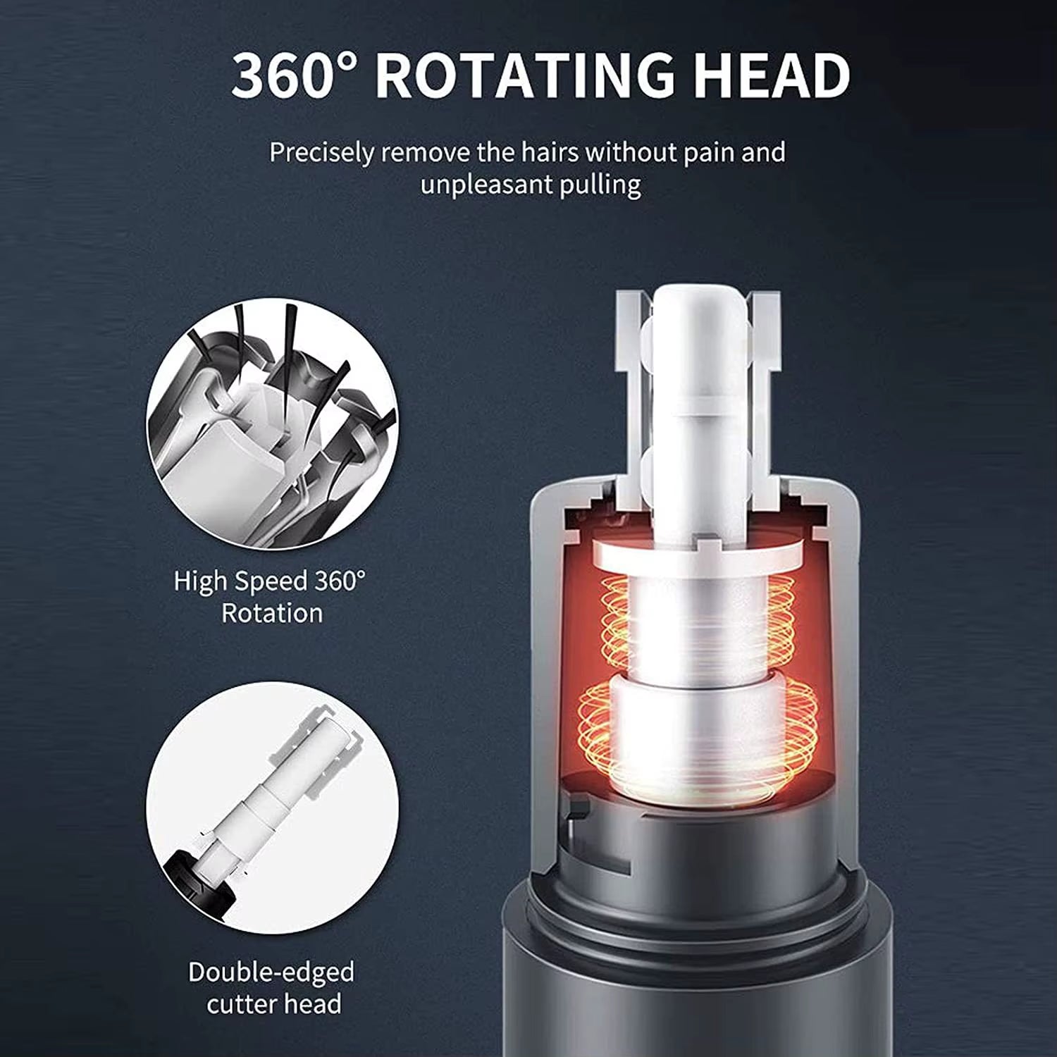Mijia Electric Nose Ear Hair Trimmer for Men Painless Rechargeable Sideburns Eyebrows Beard 3 in 1 Hair Clipper Shaver