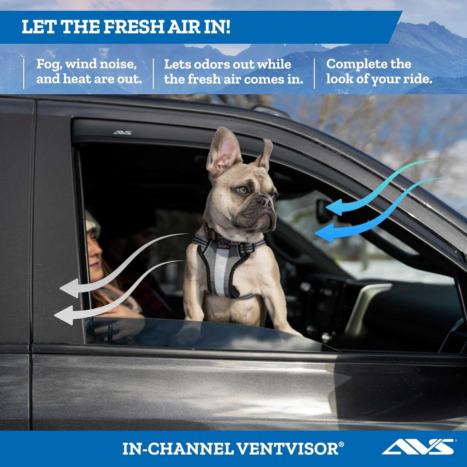 [AVS] In-Channel Rain Guards for 1999 - 2007 Mazda B3000; 1999 - 2009 Mazda B4000 Extended Cab; 1999 - 2011 Ford Ranger, SUPERCAB ONLY | Window Vent Visors, 2 Pcs. - Smoke | 192083