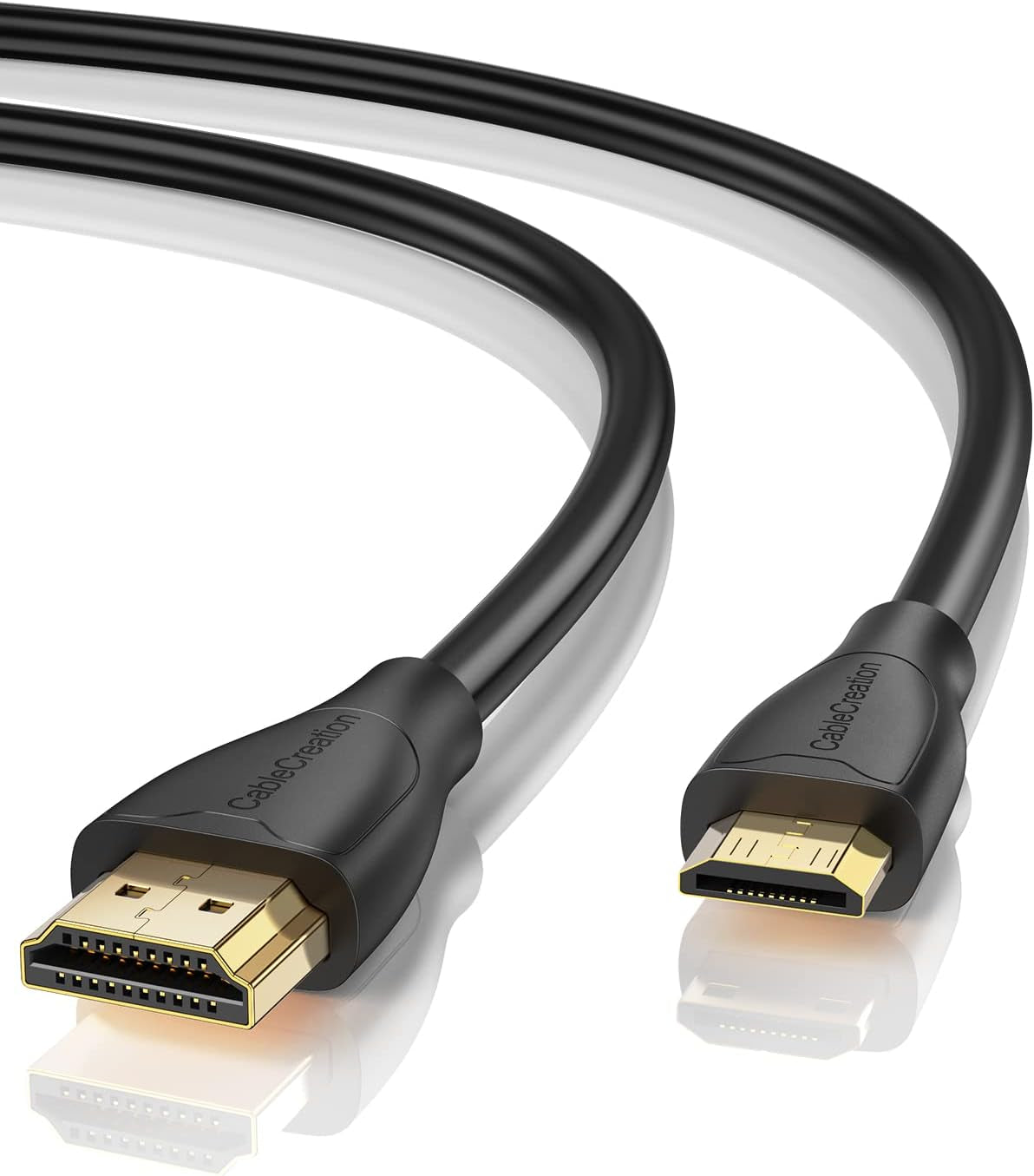 Mini HDMI to HDMI Cable, High Speed 4K 60Hz HDMI Adapter Male to Male, Compatible with Camera, Camcorder, Laptops, Graphics Card, HDTV, Tablet, EOS RP/EOS 7D Mark II/XA40, 3FT